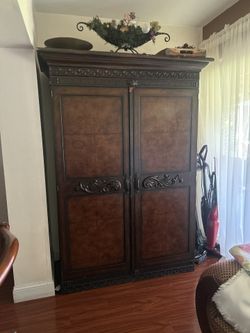 Solid Wood Armoire - Excellent Condition