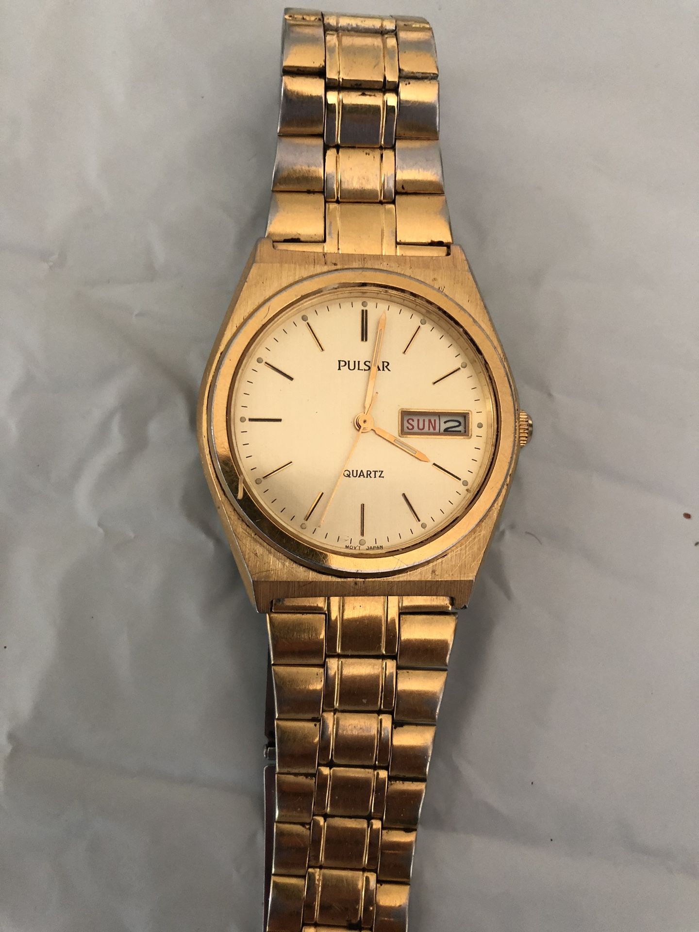 Pulsar Seiko Quartz Date Day Works Perfect