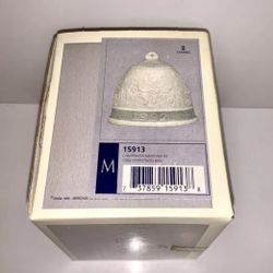 Vintage LLADRO 1992 Bisque Christmas Bell Ornament No. 15913