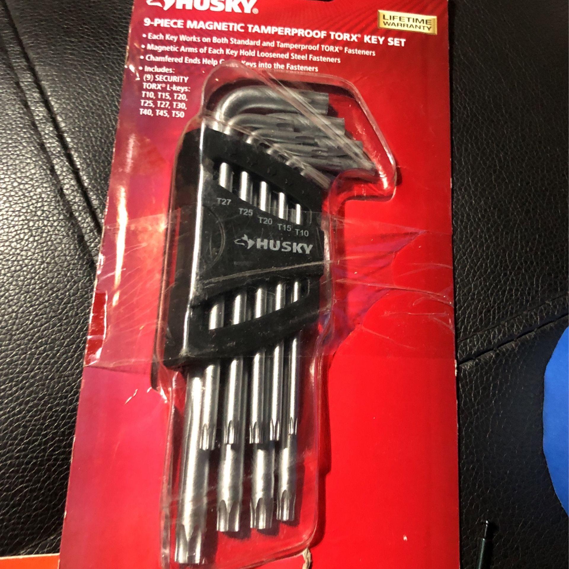 Husky 9 Piece Magnetic Tamperproof Torx Key Set
