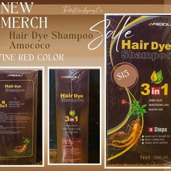 Meidu Hair Dye Shampoo Wine Red Color 