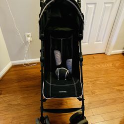 Summer Infant 3Dlite+ Convenience Stroller, Lightweight Umbrella Stroller with Oversized Canopy, Extra-Large Storage and Compact Fold, Black