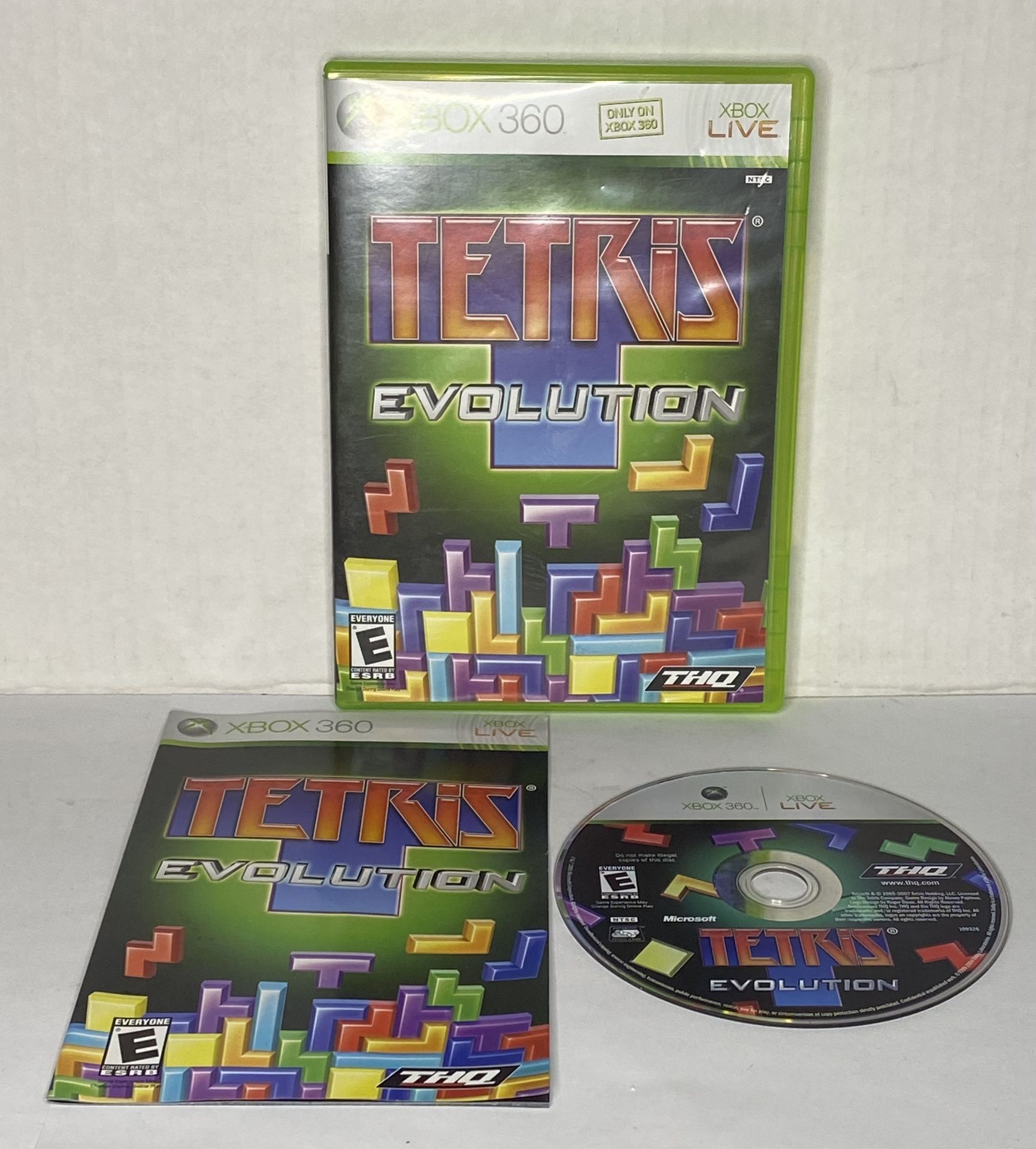 Tetris Evolution Microsoft Xbox 360 Video Game Complete