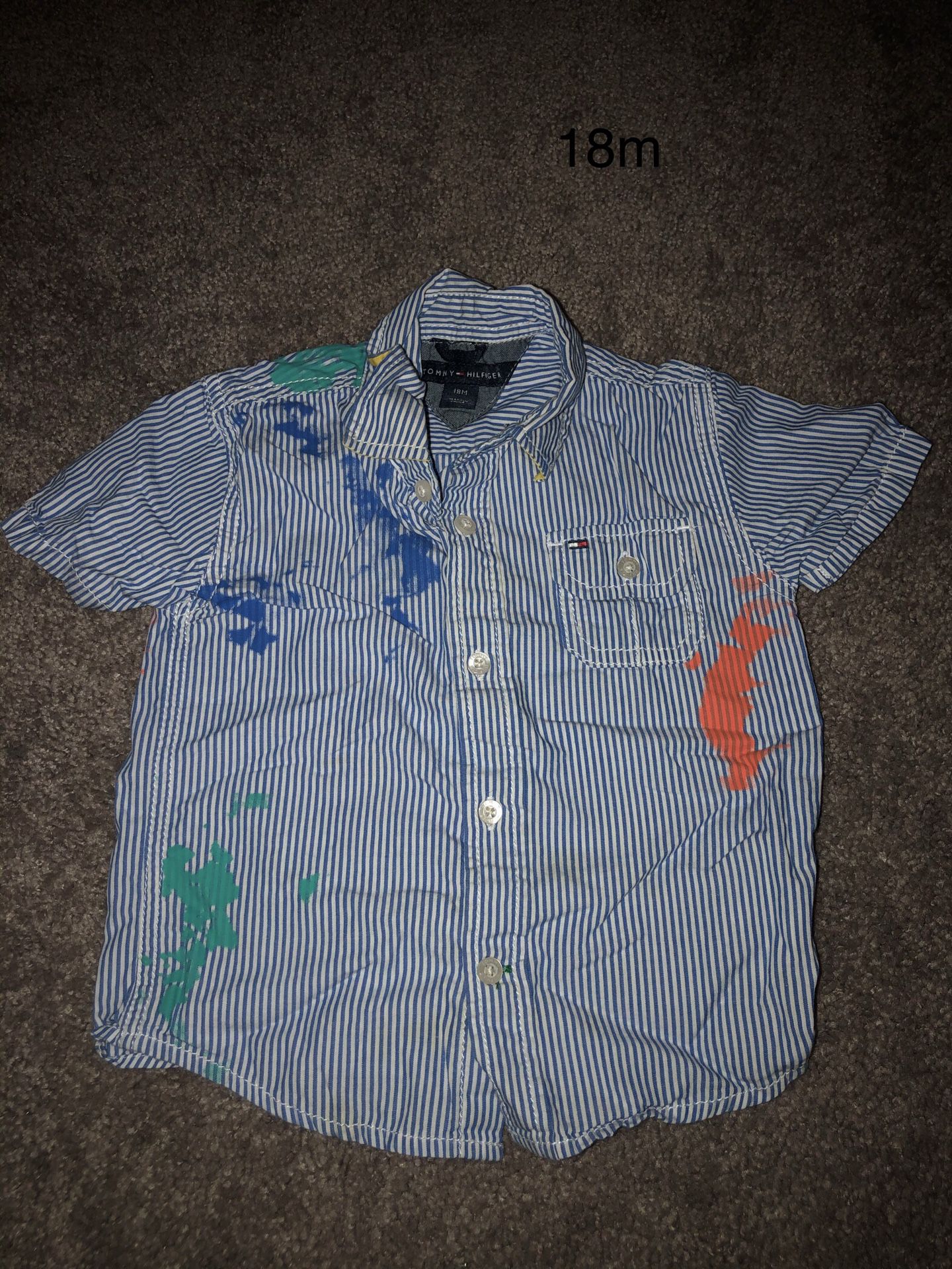Tommy Hilfiger shirt (paint stained design )