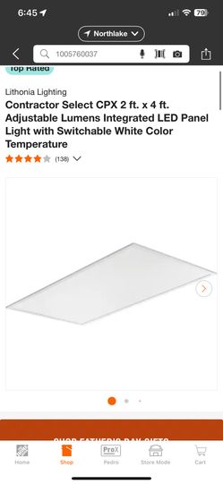 Lithonia Lighting Contractor Select CPX 2ftx4ft Adjustable Lumens LED PANEL 
