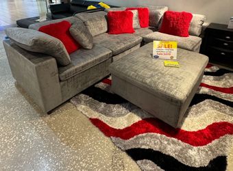 COMFY NEW LIMA SECTIONAL SOFA AND OTTOMAN SET ON SALE ONLY $999. IN STOCK SAME DAY DELIVERY 🚚 EASY FINANCING 