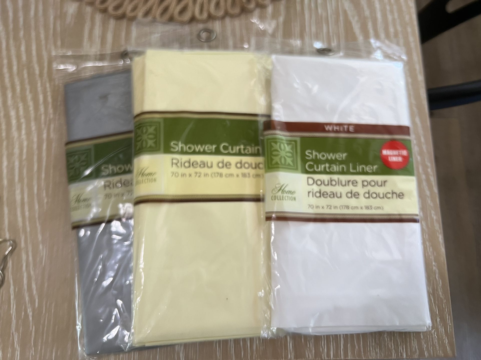 Plastic Shower Curtains $3 For All