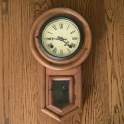 Wall Clock Running Hand Wind !   $35