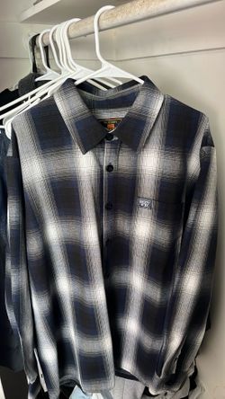 FB county Long sleeve flannel XL (BLUE)