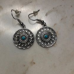 Turquoise Western Earrings 