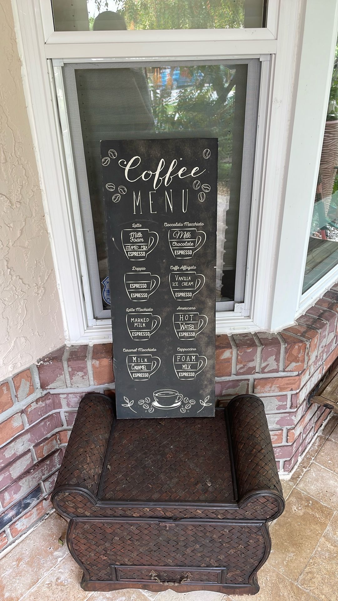 32”X12” Coffee Menu Art