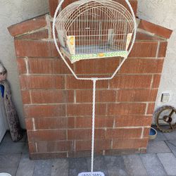 Antique Bird Cage With Iron Stand