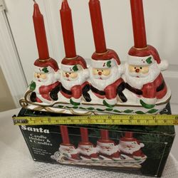 Santa Candle Holder And Candle Christmas In July Event 