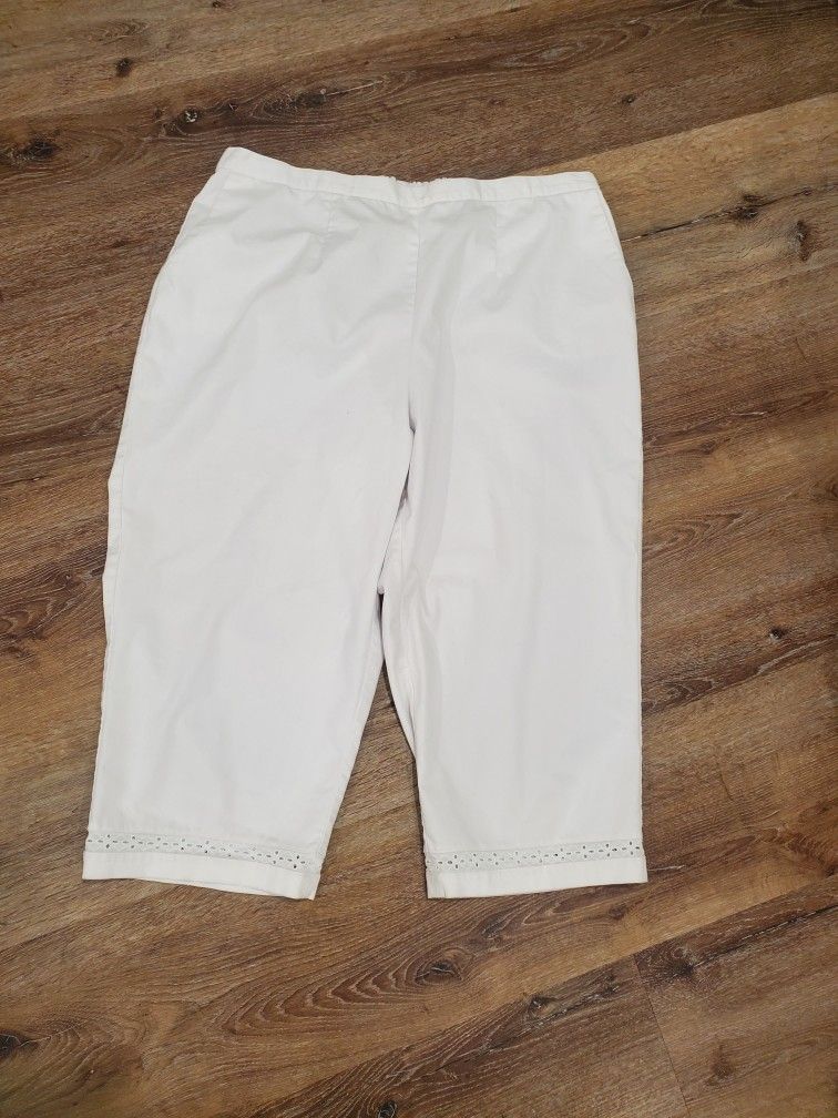 alfred dunner white casual pants SZ 22W