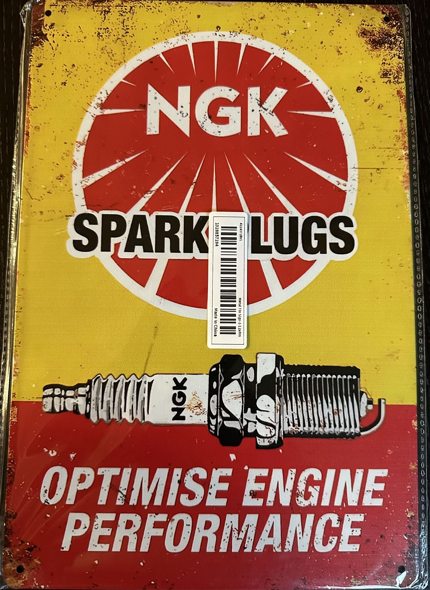 NGK Spark Plugs Metal Sign
