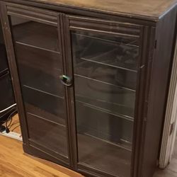 Vintage Glass Bookcase