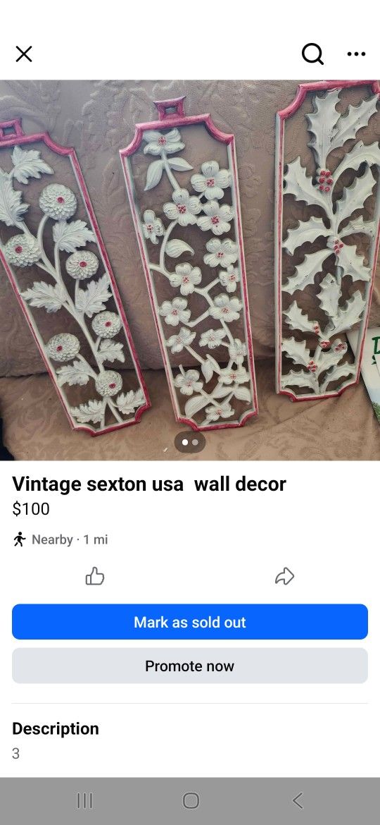 Vintage Sexton Usa Wall Decor 