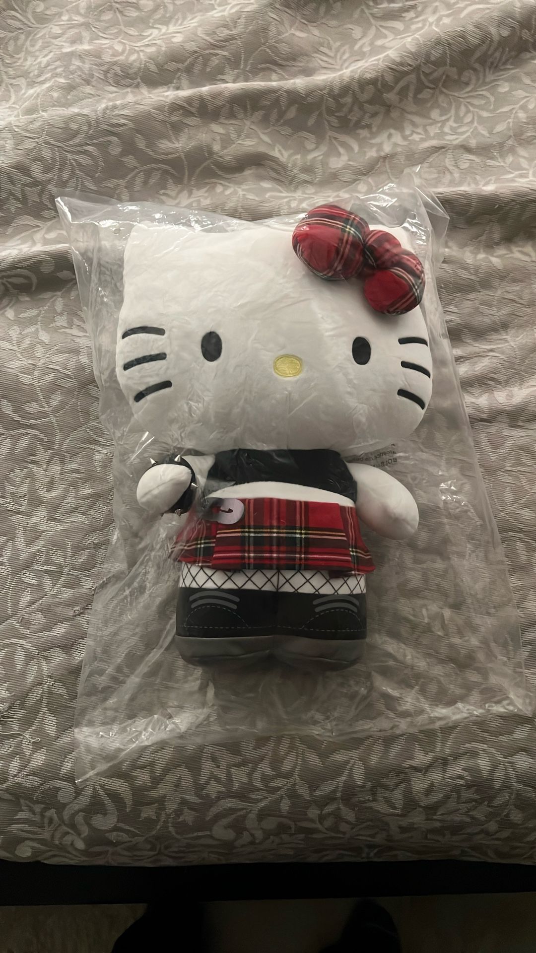 Hello kitty With Plaid Skirt New