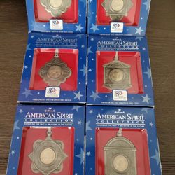 Hallmark American Spirit Ornaments, New X6