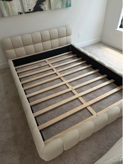 Queen platform bed frame