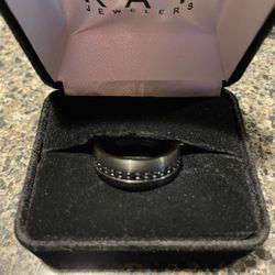 Men’s Wedding Band  Black Fashion Ring