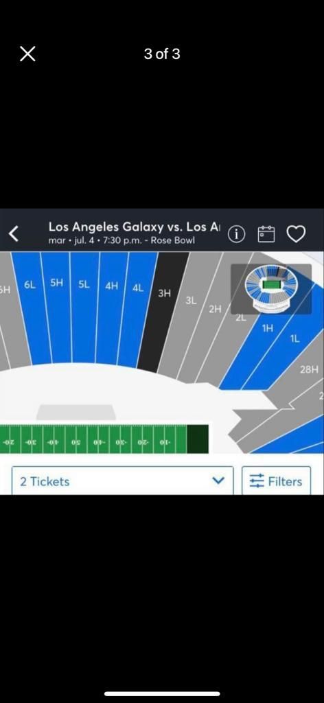 Ticket For LA Galaxy vs LA FC game JULY 4