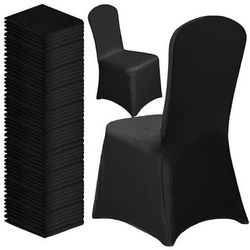 NEW*  Stretch BLACK Spandex Chair Covers, Fitted Chair Cover, Removable Washable Protective Slipcovers, for Wedding, Holiday, Banquet, Par