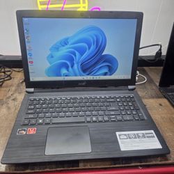 Acer Laptop Ryzen 5 AMD 8gb 700gb 15" Good Battery, Includes Charger