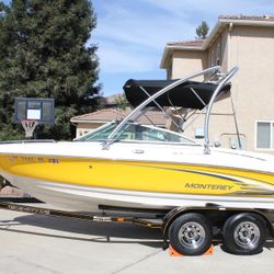 2004 Monterey 190 LS Bowrider Boat With Volvo Penta Engine And Trailer 