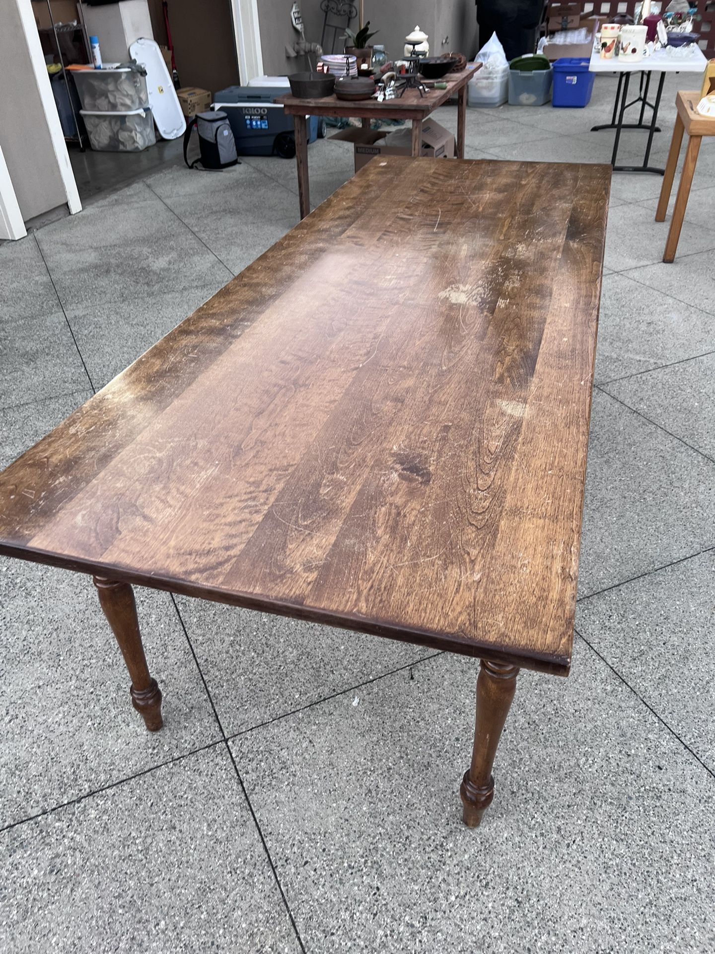 Antique Farmhouse Harvest Table