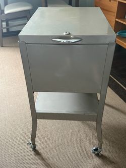 STEEL PARTS vintage portable file cabinet