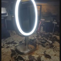 
Oval Lighted Makeup Mirror TOUCH Control 3 Settings  Cost $180