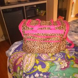 Leopard Print Duffle Bag 