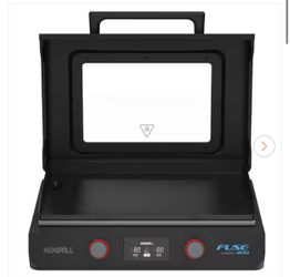 Fuse 400 22 in. Tabletop Electric Grill Griddle in Black