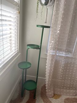 Green Metal Plant Stand