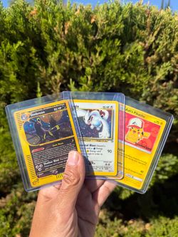 Vintage Pokemon Bundle - Umbreon Aquapolis, Lugia Unlimited, Ash’s Pikachu