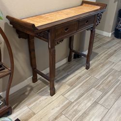 Asian Antique Wooden Tablet 