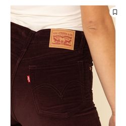 LEVI'S WOMEN'S MOLESKIN HIGH RISE WEDGIE SKINNY JEANS