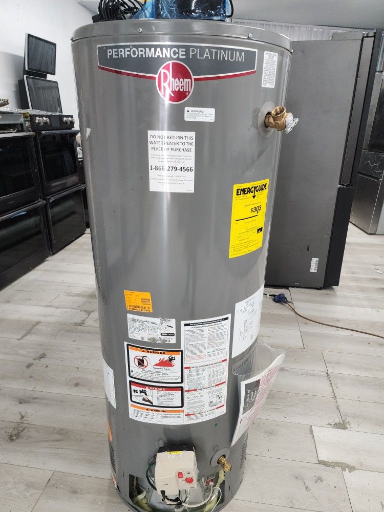 New Water Heater Rheem Performance Platinum Gas