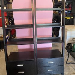 4 Tier Wood Ladder Bookshelf Storage Stands 