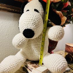 15”H Crochet Snoopy Dog Large Plush -peanuts 