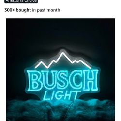 New Busch Beer Themed LED Neon Sign -A Adjustable Brightness Wall Decor- Ideal for Man Cave, Bar, Pub-16.5"x12.2"