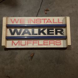 Walker Muffler Lighted Sign- Works!