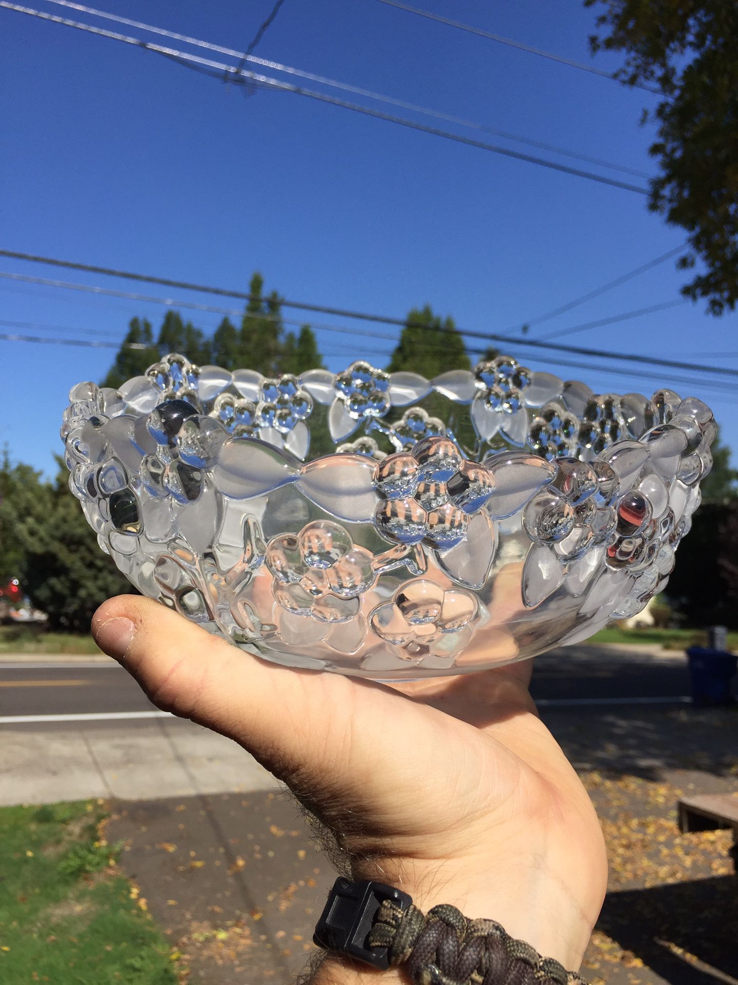 Crystal or glass bowl