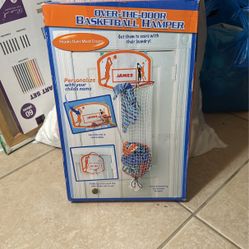 Etna Over the Door Basketball Laundry Hamper -Space Saving Hanging Laundry Hamper with Metal Ring
