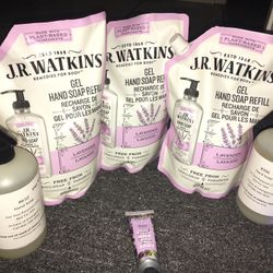3 J.R. Watkins Gel Hand Soap Refill Pouch 34 fl oz, Lavender lotion plus more