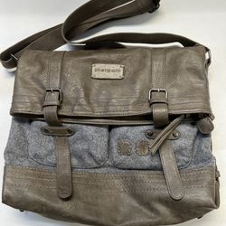 Sherpani Wool and Leather Crossbody Messenger Bag Like New
