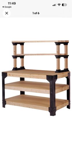 2x4basics Workbench Kit w/ ShelfLinks – 4 Legs + 6 Brackets