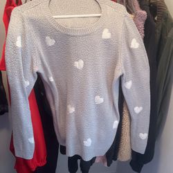 Lauren Conrad Grey Heart Sweater Size XL