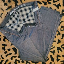 Eddie Bauer Flannel-lined Jeans. 